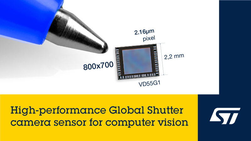 STMicroelectronics reveals a new global-shutter image sensor