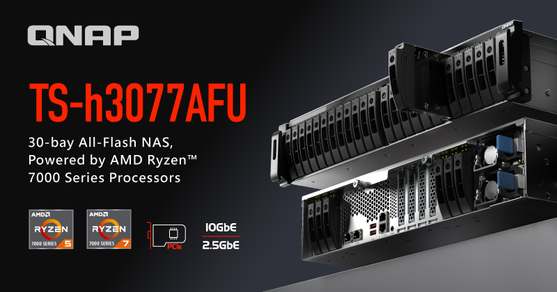  QNAP Releases the 30-Bay ZFS-Based All-Flash TS-h3077AFU SATA SSD NAS