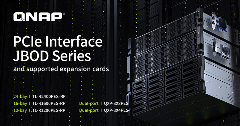 QNAP Releases the TL-R2400PES-RP PCIe JBOD, Supporting SATA Drives and Petabyte-scale Expansion
